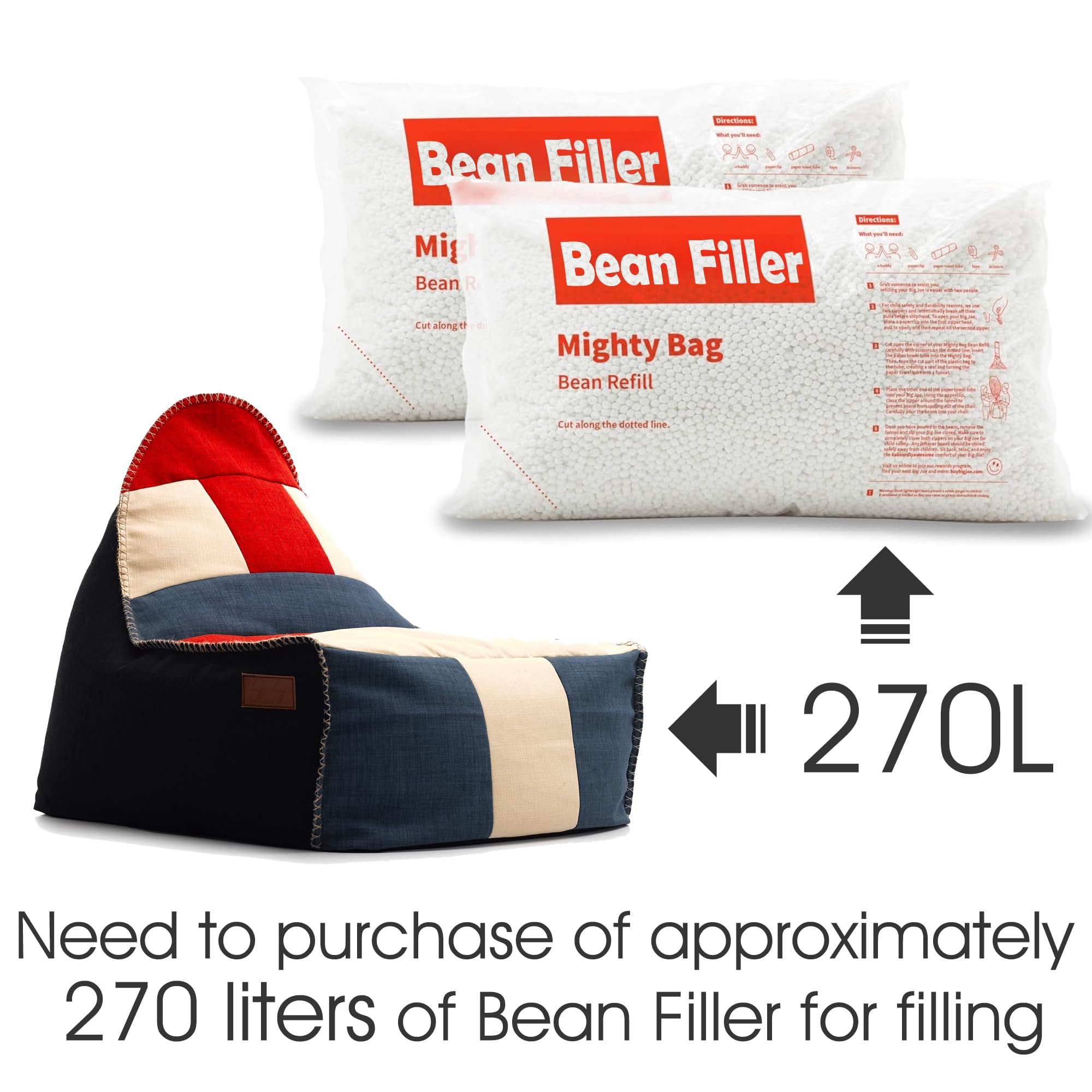 LAZY LIFE PARIS Bean Bag Chair Cover (No Filler) Storage Solution